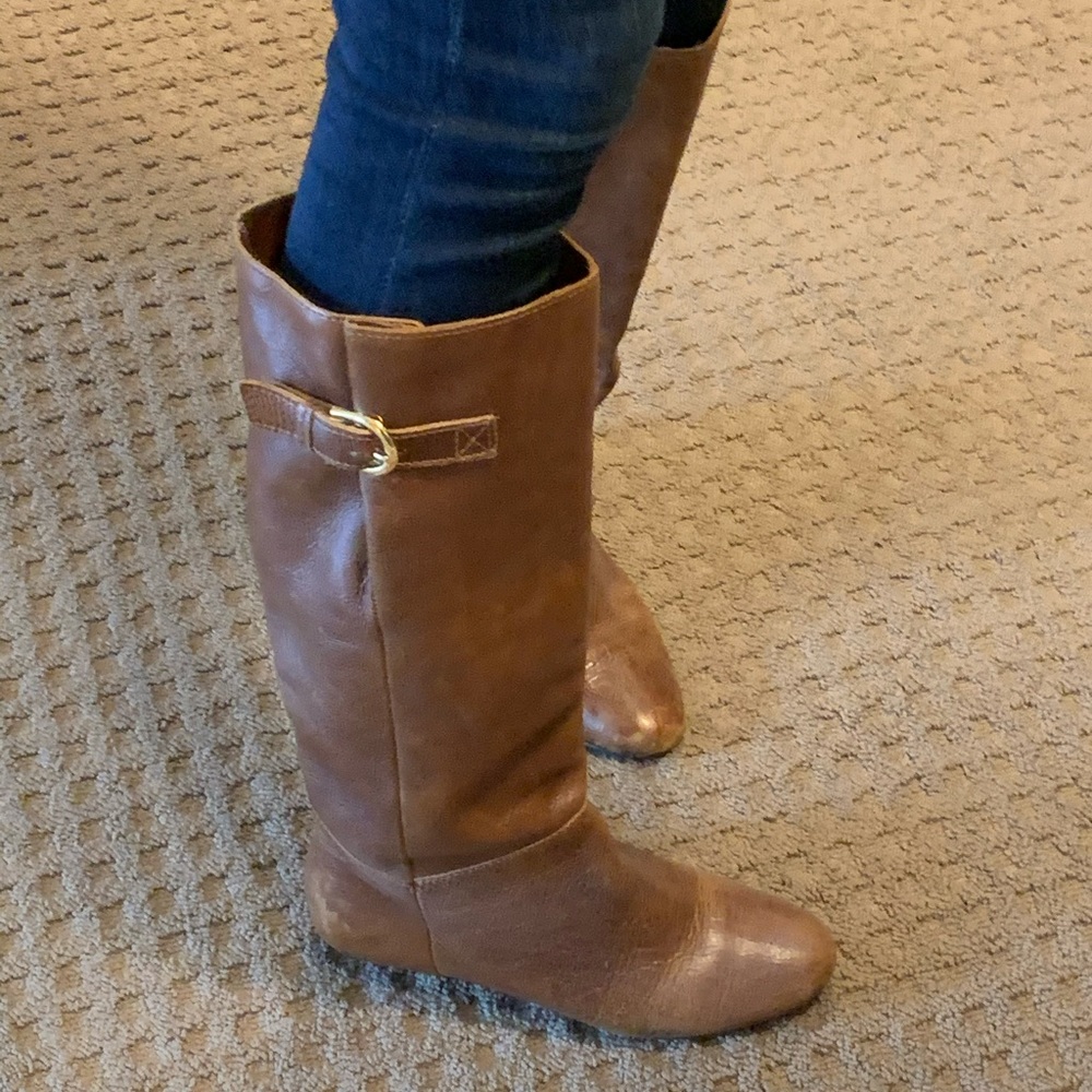 INTYCE COGNAC LEATHER boots